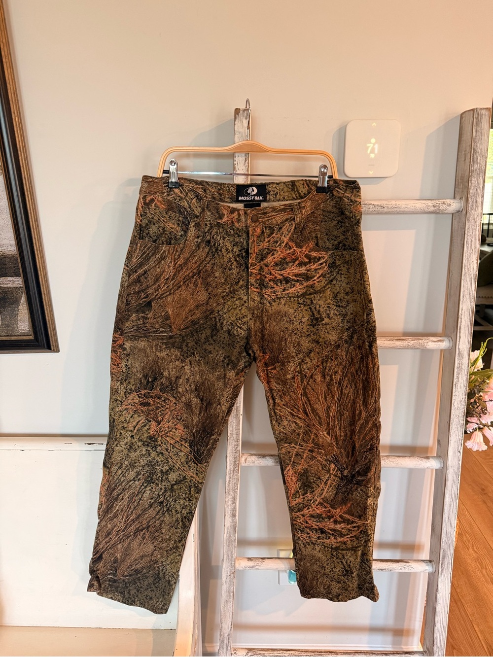 Mossy Oak Camo Hunting Streetwear Pants 38X30  100% cotton Pre Owned EUC
